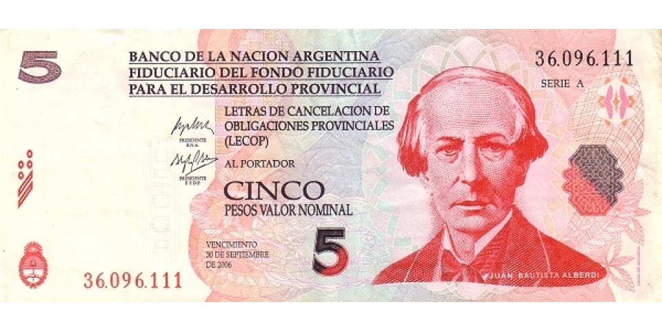 Argentina SNL5 - Bancnote.net Argentina SNL5
